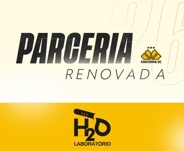 Criciúma e Laboratório H2O renovam parceria para a temporada de 2026