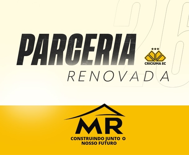 Criciúma E.C e MR Materiais de Construção renovam parceria para a temporada de 2026