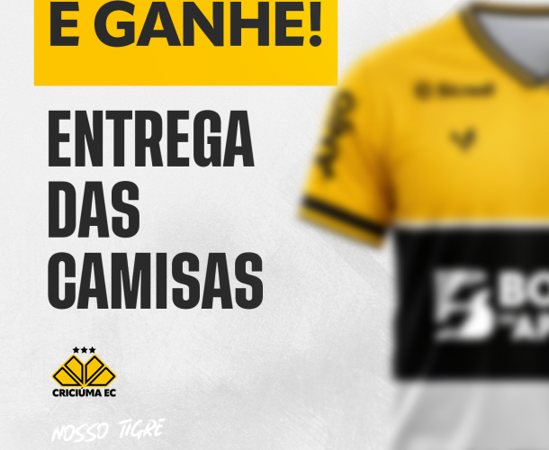Criciúma inicia nesse sábado a entrega das camisas da promoção de quitação anual de sócios 2026