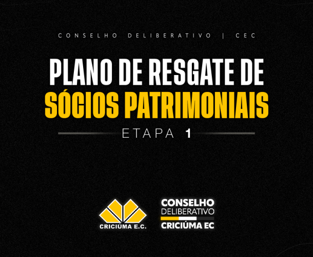 Criciúma lança plano de resgate para sócios patrimoniais inativos