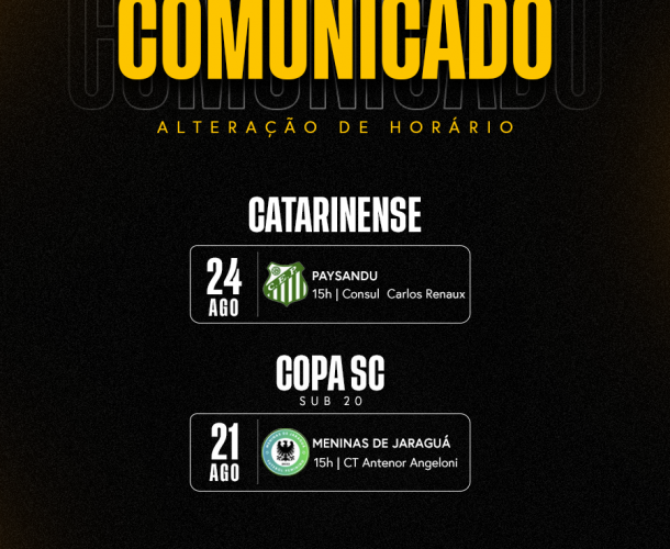 Jogos das Meninas Carvoeiras têm datas alteradas