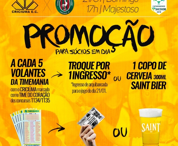 Promoção para Criciúma e Concórdia